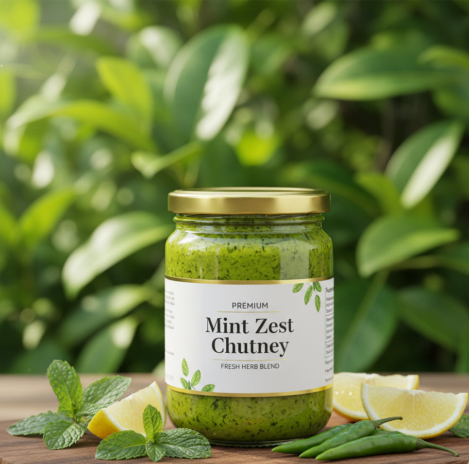 Mint Zest Sauce (Chutney w Olive Oil)